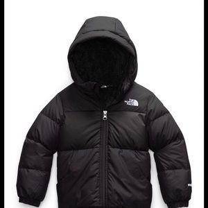 The North face toddler 4T black Moondoggy hooded down coat